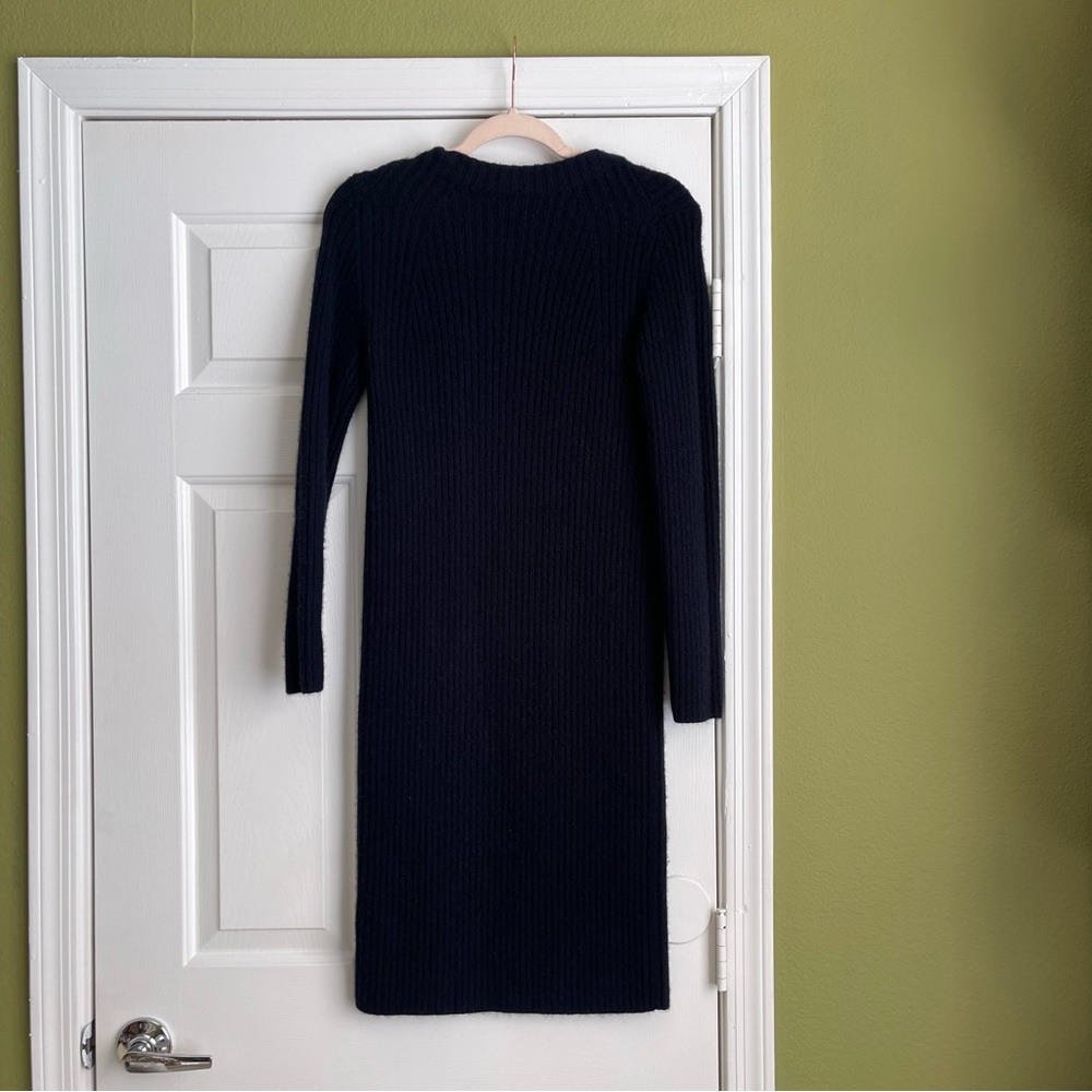 ✨ Vince Wool Cashmere Ribbed Dress in Coastal Blue ✨ - Picture 6 of 6